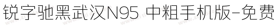 锐字驰黑武汉N95 中粗手机版字体转换